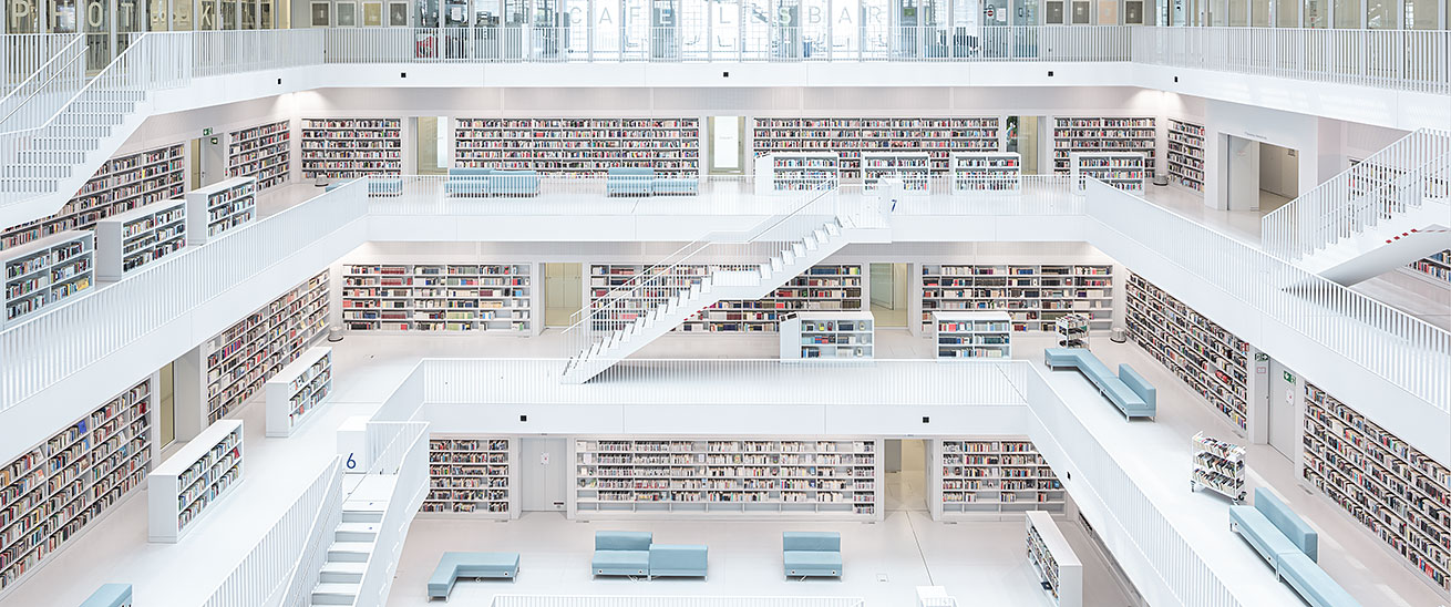 Stadtbibliothek Stuttgart: fotografiert von Christian Zeibig - moderne Architekturfotografie